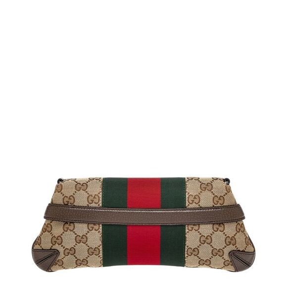 Gucci Horsebit Small Canvas & Leather Shoulder Bag - Picture 2 of 3